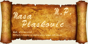 Maša Plasković vizit kartica
